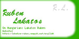 ruben lakatos business card